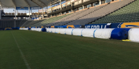 Inflatable rollers at the StubHub Center, Los Angeles