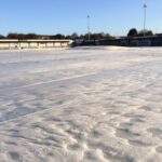 Havant rain 3 Pitch cover at Havant & Waterlooville FC