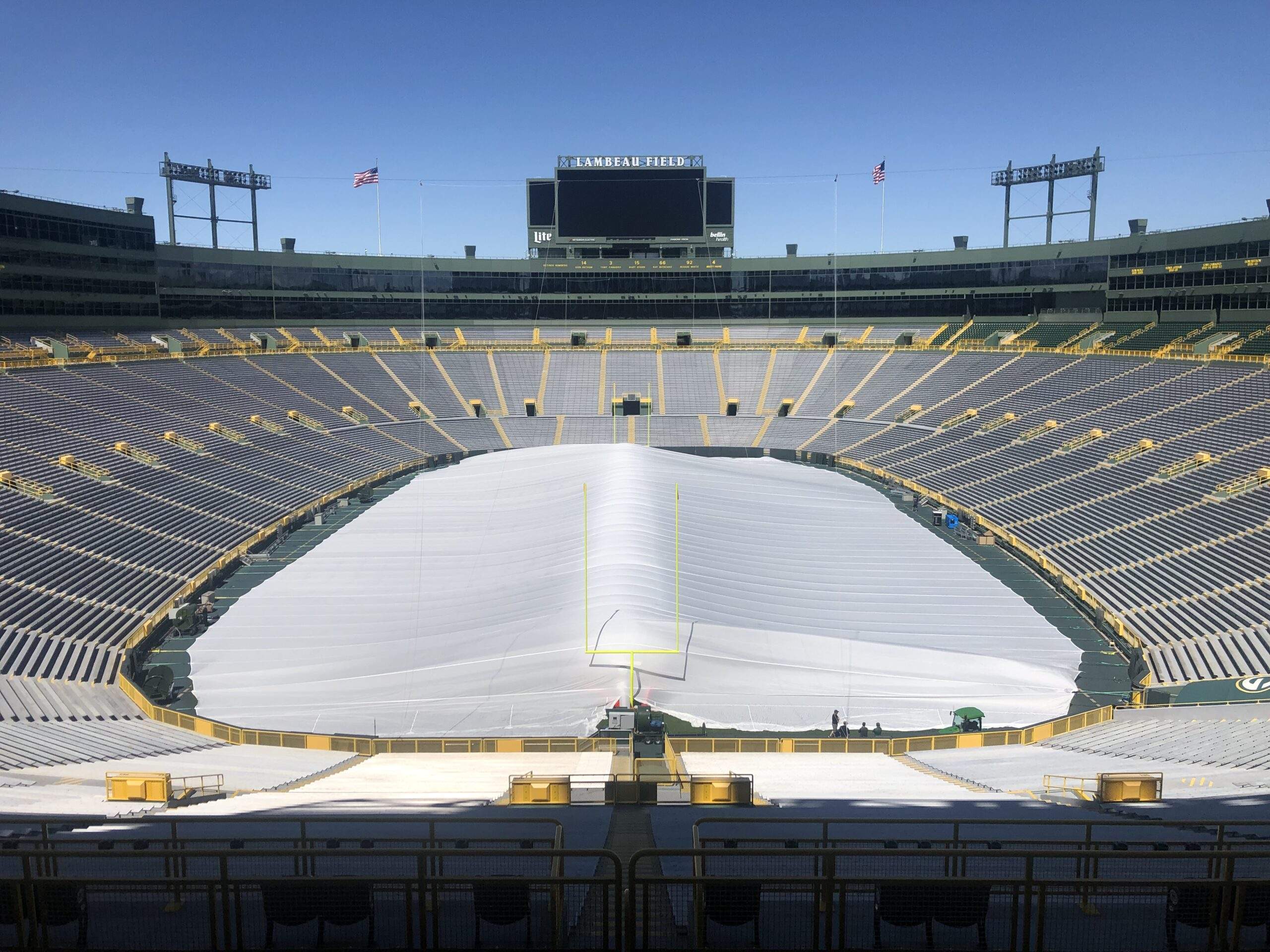 Green Bay Packers take delivery of their bespoke MacLeod Pitch Protection System